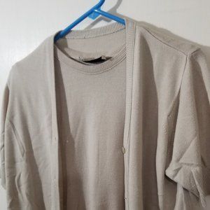 Beige sweater twin set